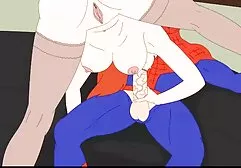 Red-haired Bitch puts lela star johnny sins vibrator on her finger and caressing vagina